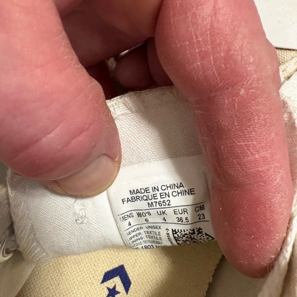 Converse Cream Canvas Sneakers - Picture 7 of 7